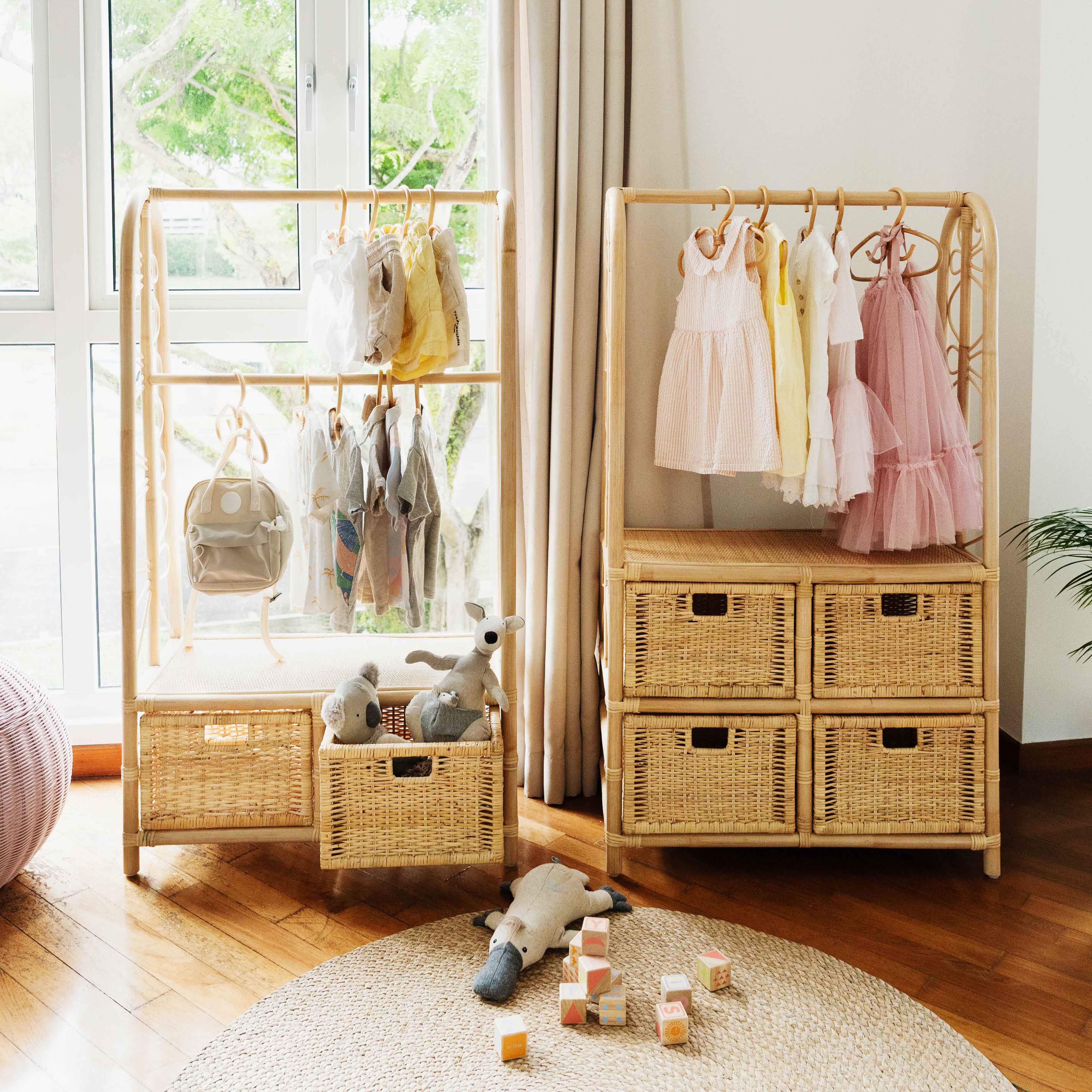 MOMIJI Belle Clothes Rack with 4 Drawers