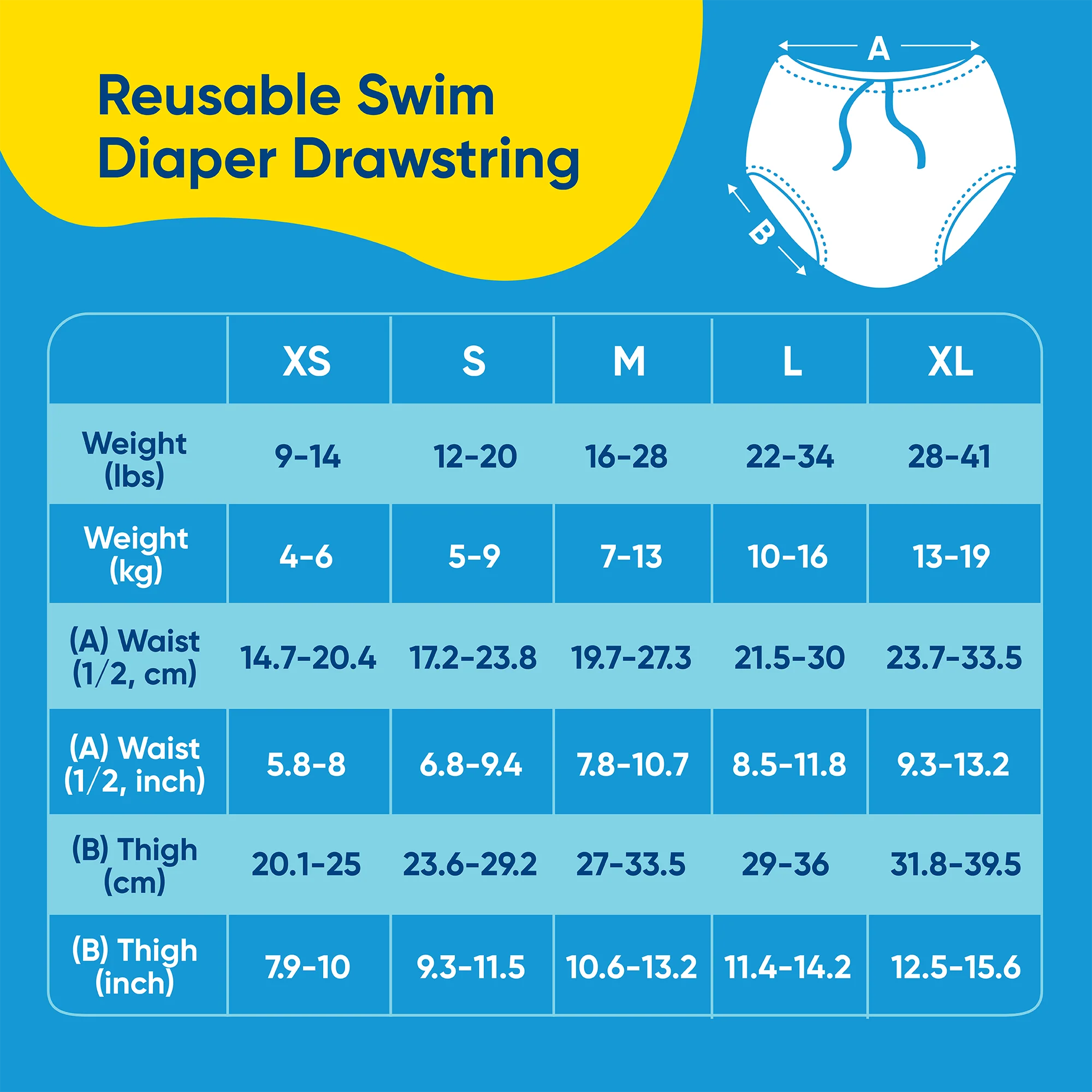 Charlie Banana Reusable Swim Diaper Drawstring - Banana Fiesta