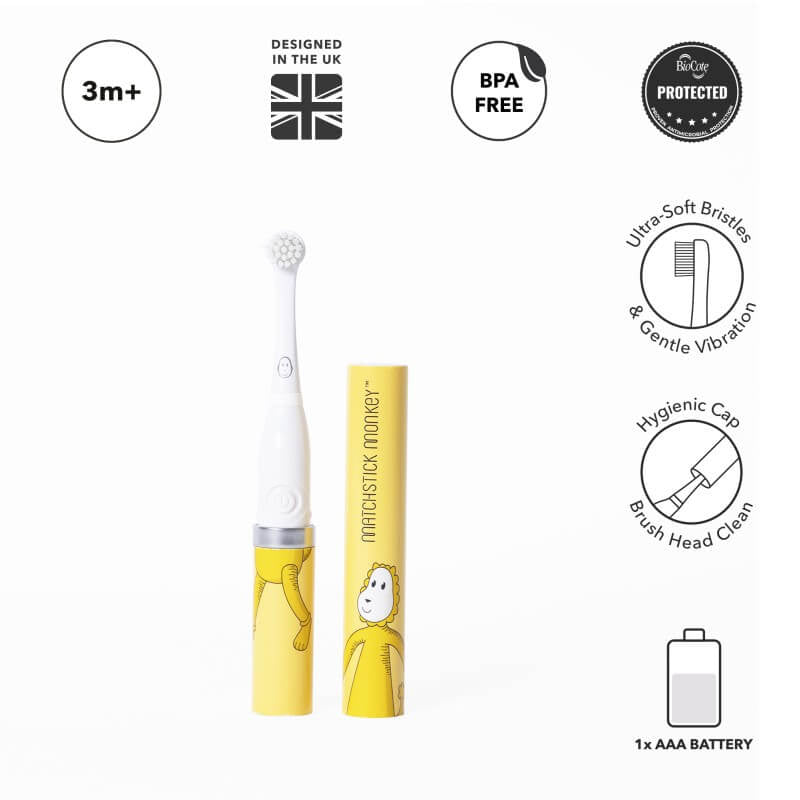 Matchstick Monkey Baby Sonic Toothbrush - Ludo Lion