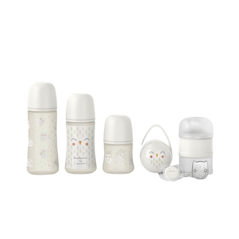 Suavinex Welcome Baby Gift Set 7 Pieces - Bonhomia Owl Beige