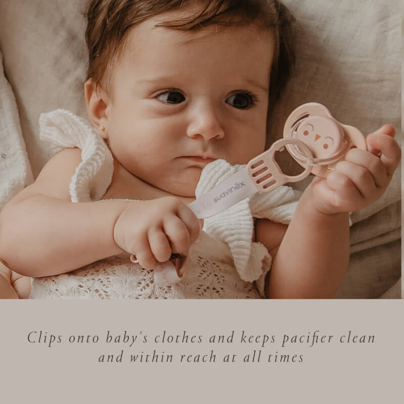 Suavinex Ribbon Soother Clip - Bonhomia Owl