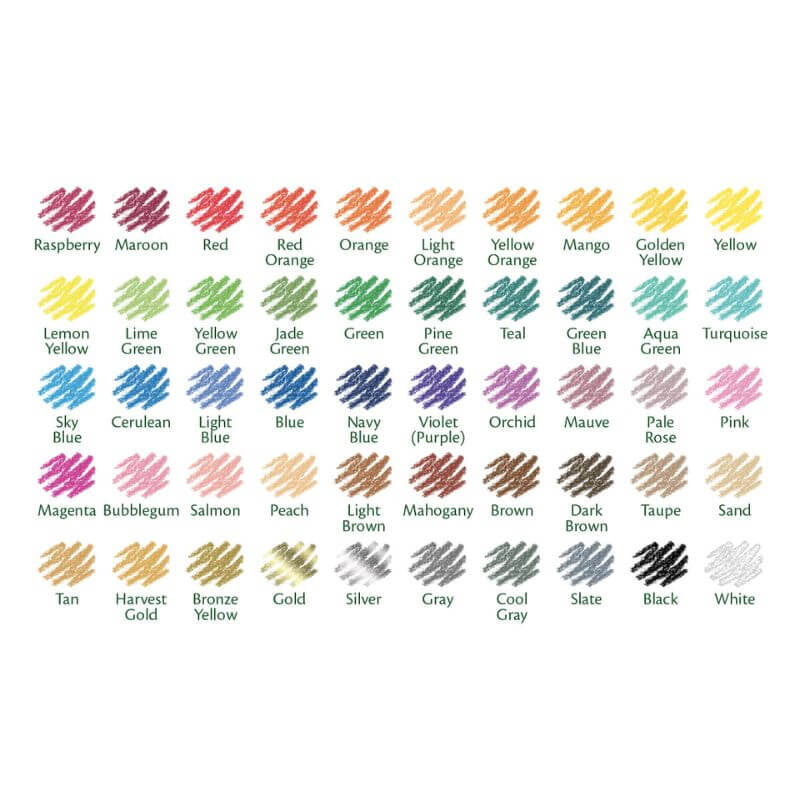 Crayola Colored Pencils, 50 Count Long
