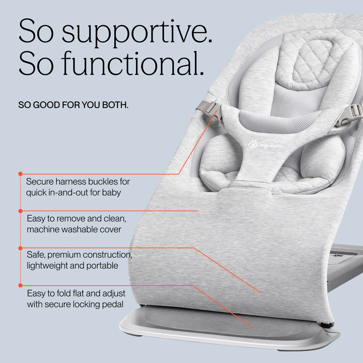 Ergobaby Evolve 3-in-1 Bouncer Mesh