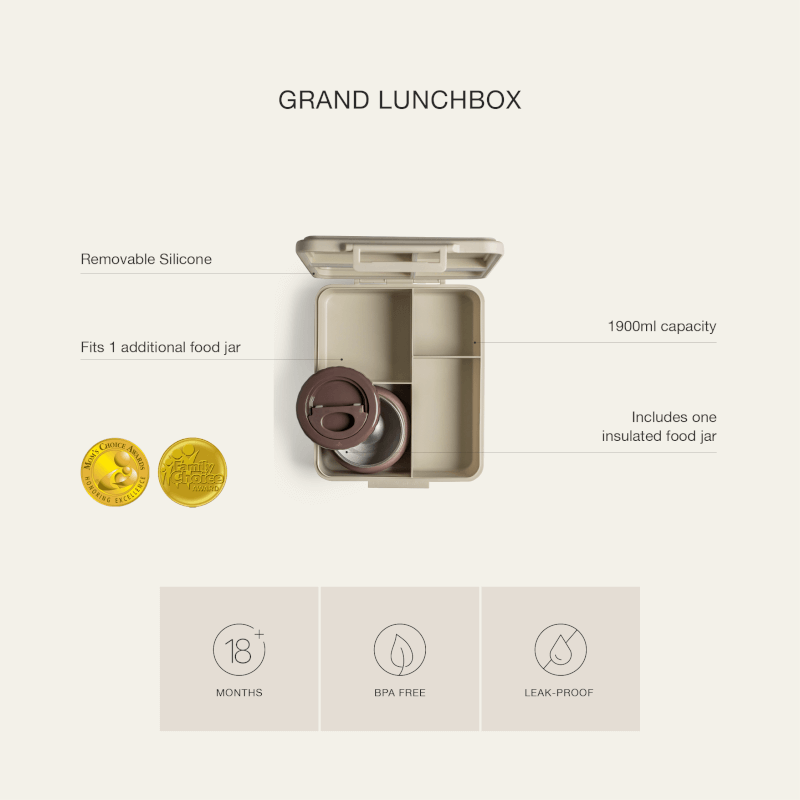 Citron Grand Lunch Box with 4 Compartments and Food Jar - Vehicles