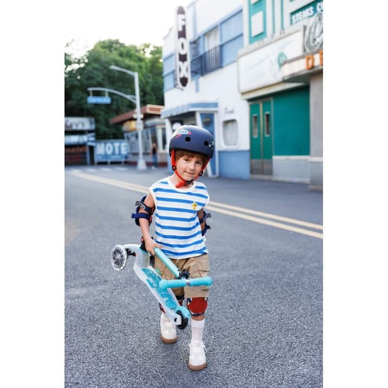 Micro Scooter Mini Deluxe Foldable Orion LED - Blue