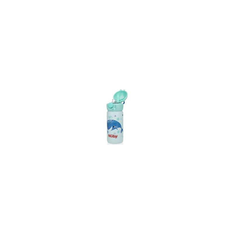 Nuby Stainless Steel Sport Bottle Spout with Push Button Cap 10oz/300ml