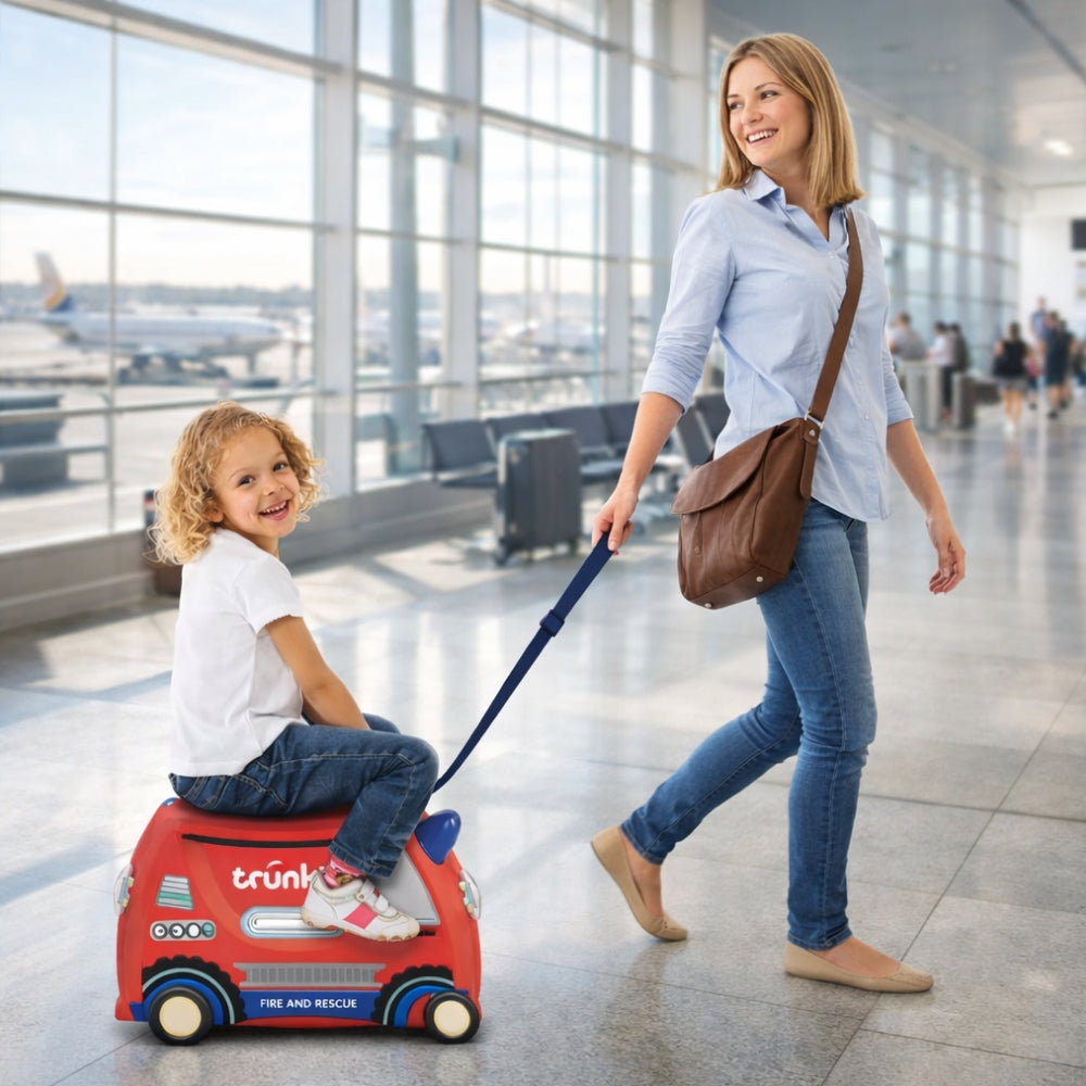 Trunki Glide Ride-on Luggage - Frank the Firetruck