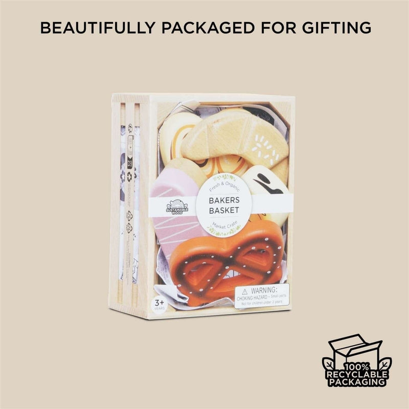 Le Toy Van Wooden Market Crate - Bakery & Patisserie