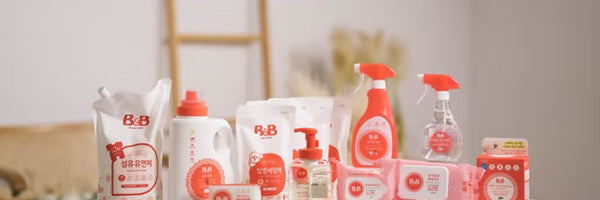 The complete B&B Baby and Basic product line for eco-friendly baby hygiene.