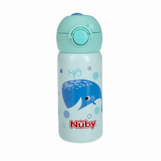 Nuby Stainless Steel Sport Bottle Spout with Push Button Cap 300ml