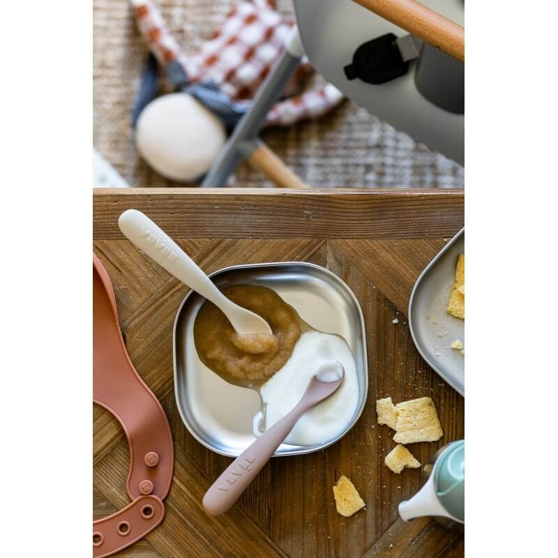 Beaba 1st Stage Silicone Spoons 2 Pack with Case
