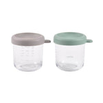 Beaba 250ml Glass & Silicone Containers - 2 Pack