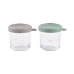 Beaba 250ml Glass & Silicone Containers - 2 Pack
