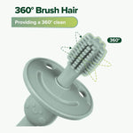 Haakaa 360 Silicone Toothbrush - Pea Green