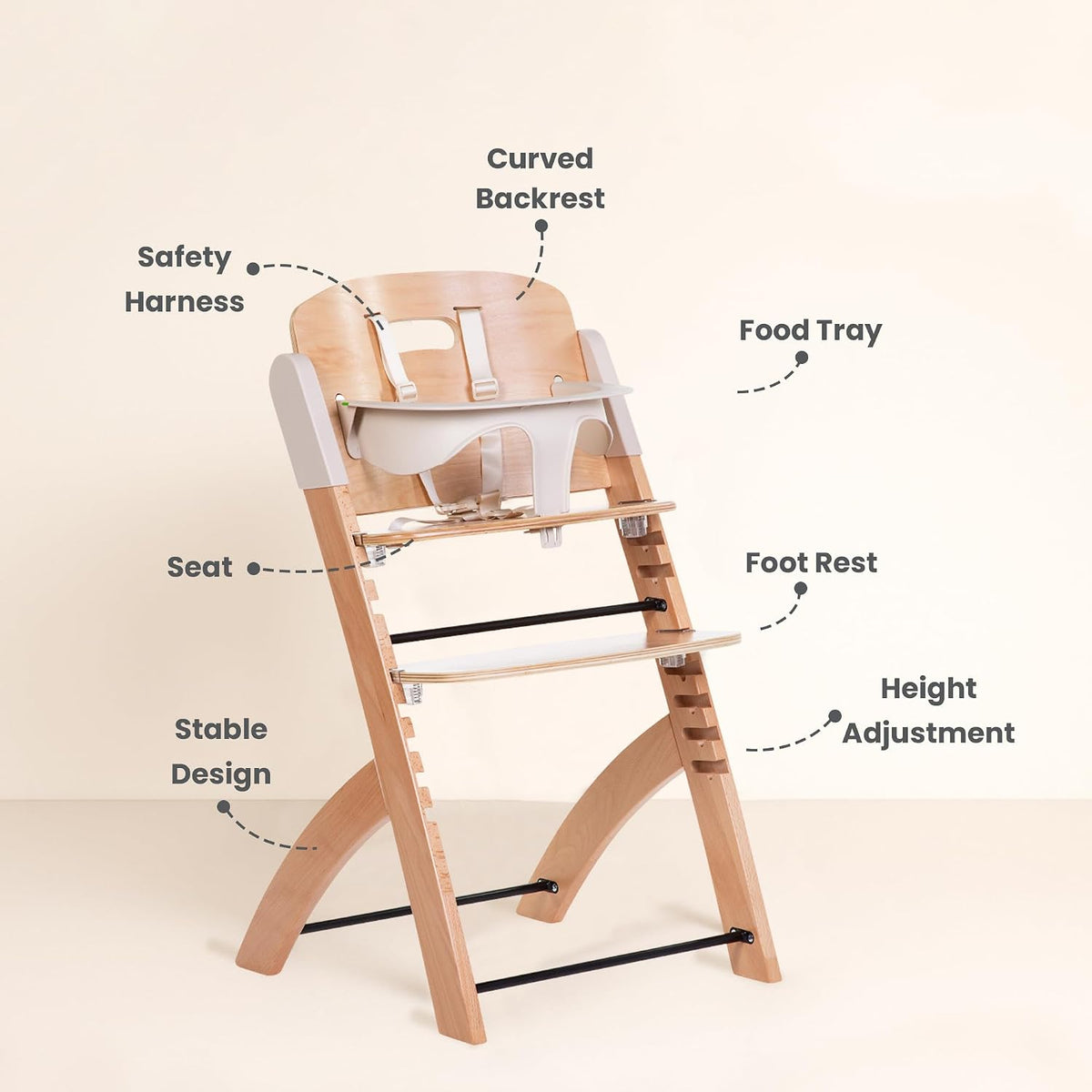 Childhome Evosit High Chair + Feeding Tray