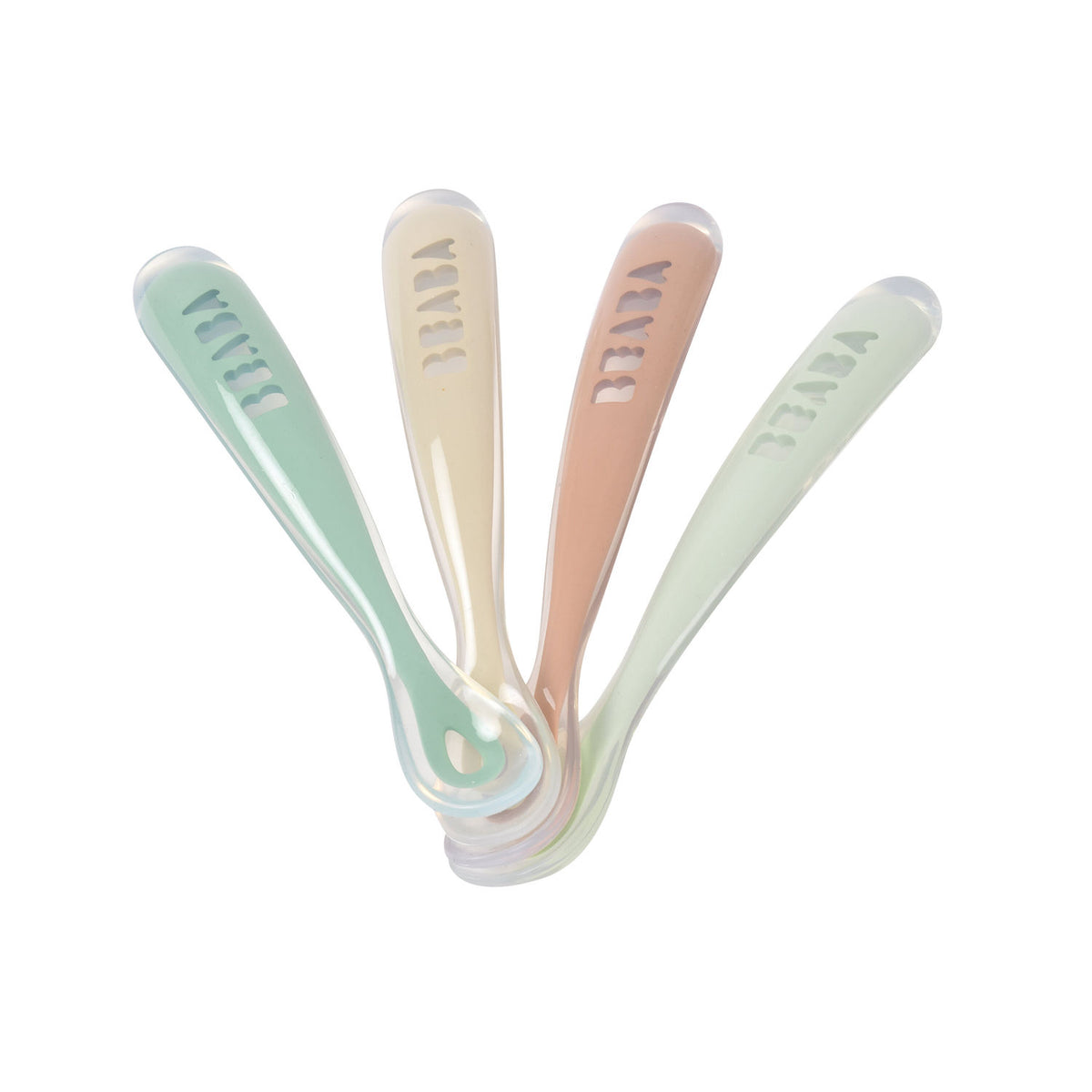 Beaba 1st Stage Silicone Spoons 4 Pack (New Packaging)