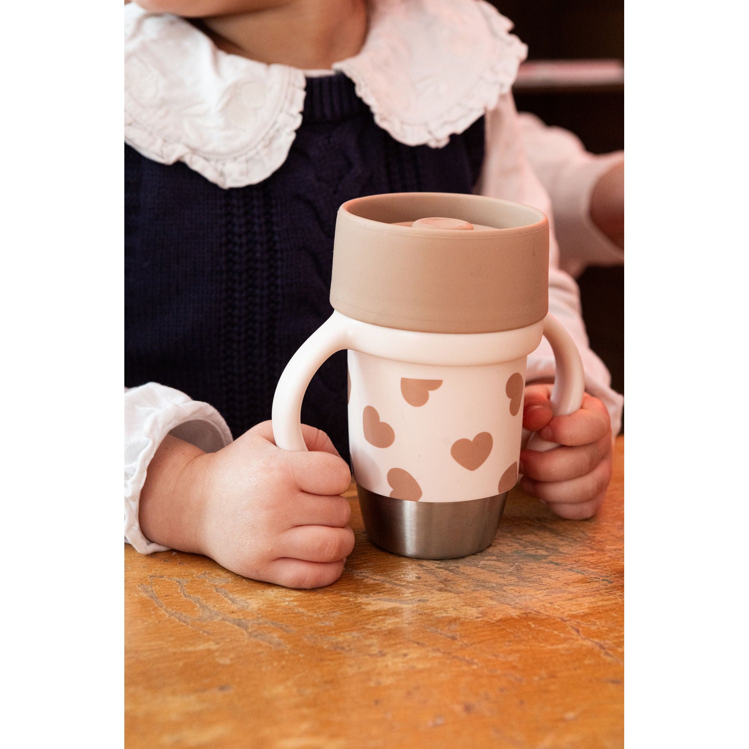 Beaba Click & Drink 360 Stainless Steel Learning Cup 240ml - Big Love