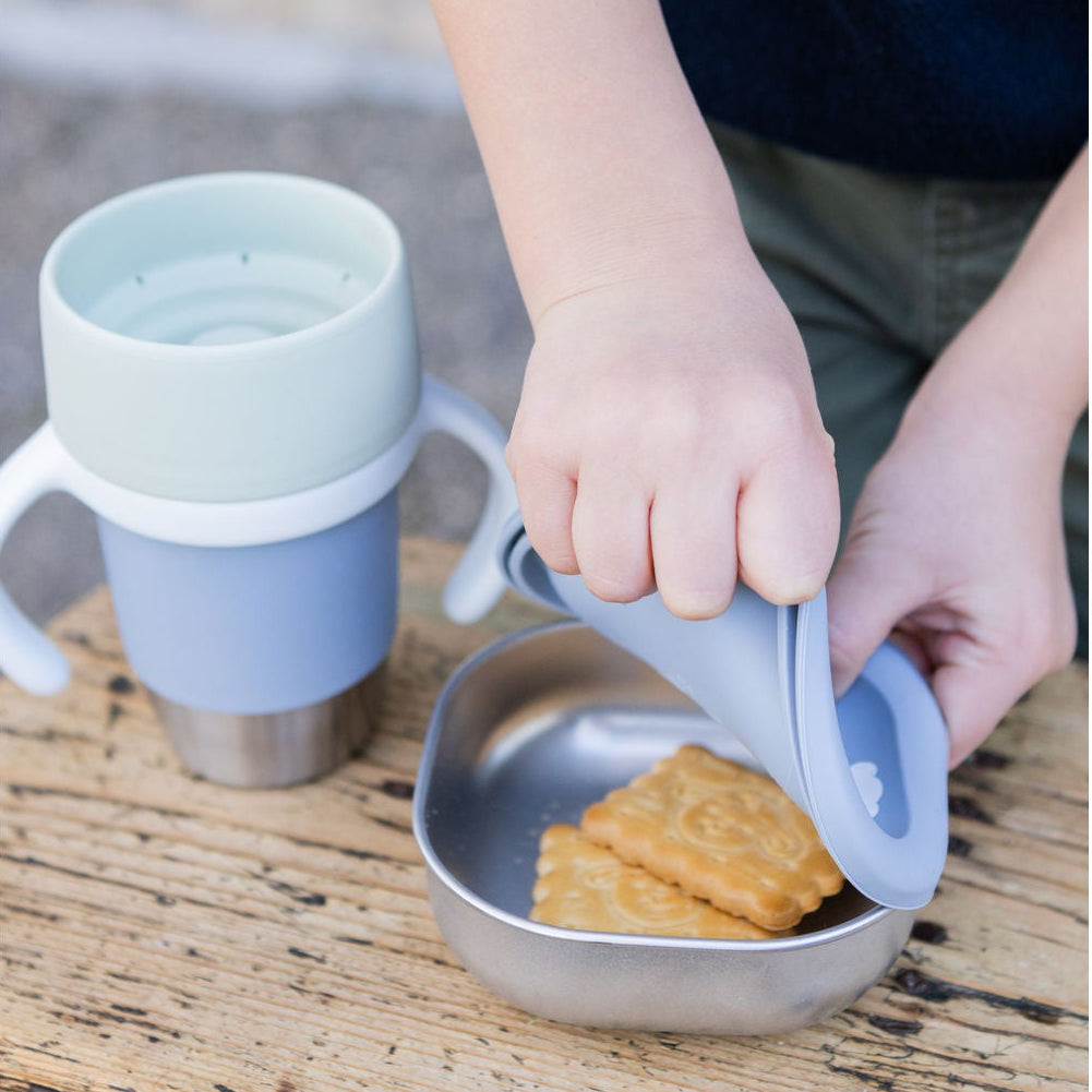 Beaba Click & Drink 360 Stainless Steel Learning Cup 240ml - Pebble