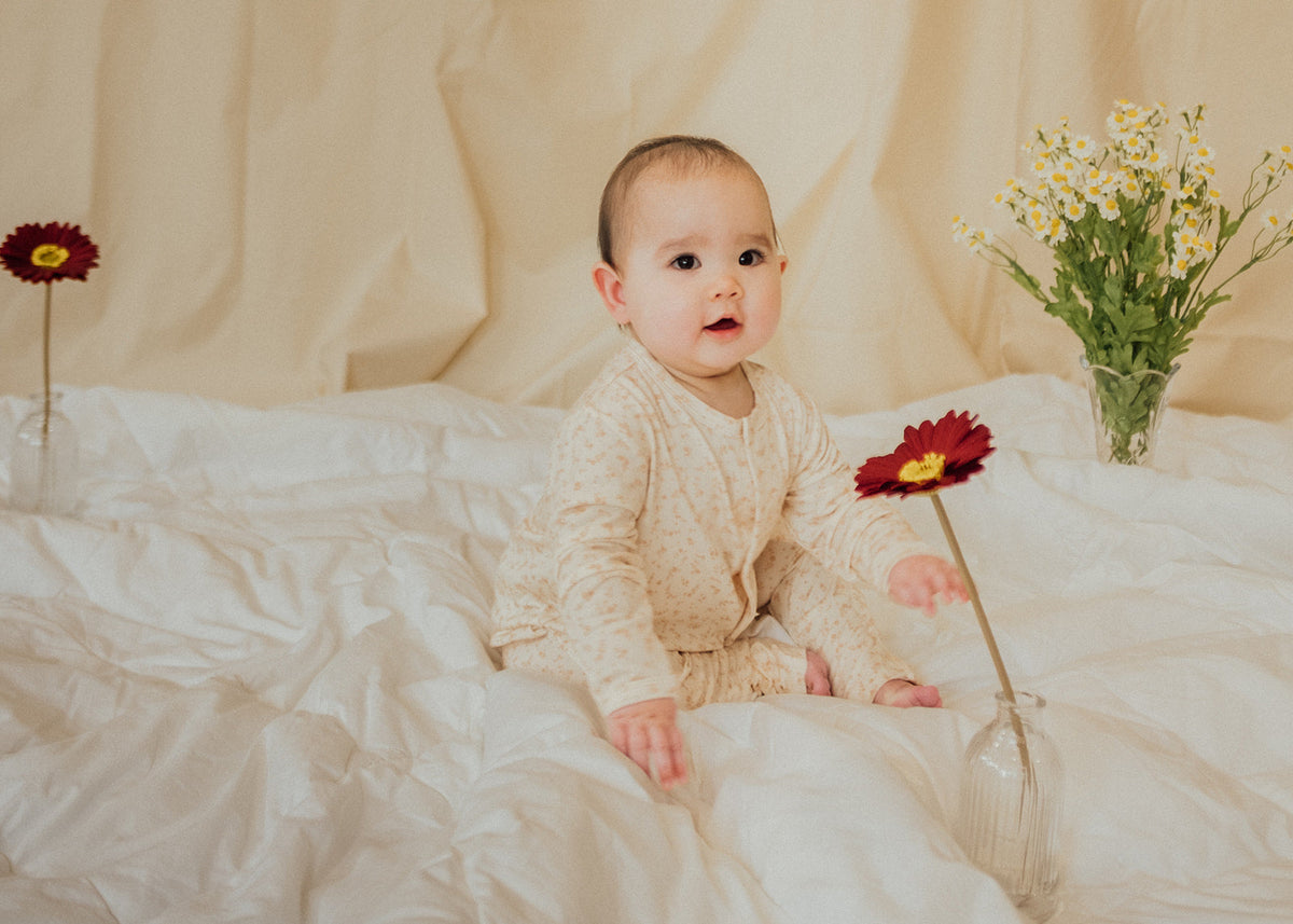 Magnetic Baby Sleepsuit - Still in Bloom