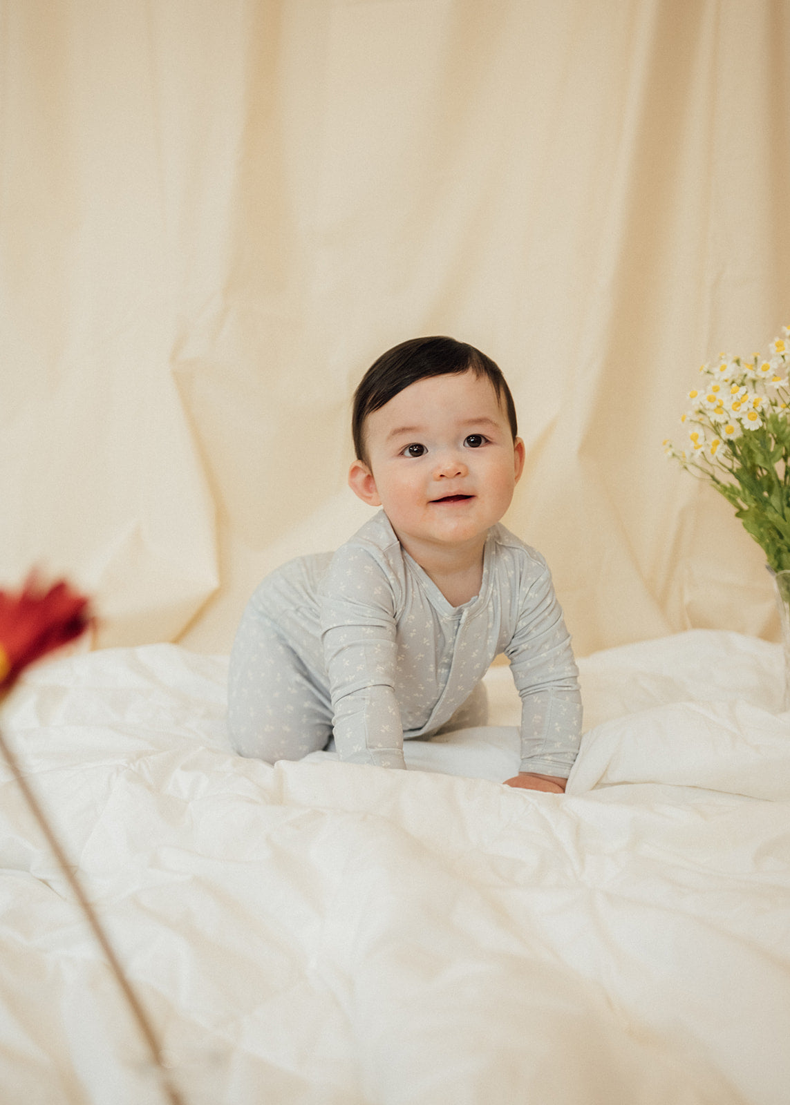 Magnetic Baby Sleepsuit - Still in Bloom