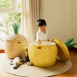 MOMIJI Pineapple Storage Basket Large - Yellow