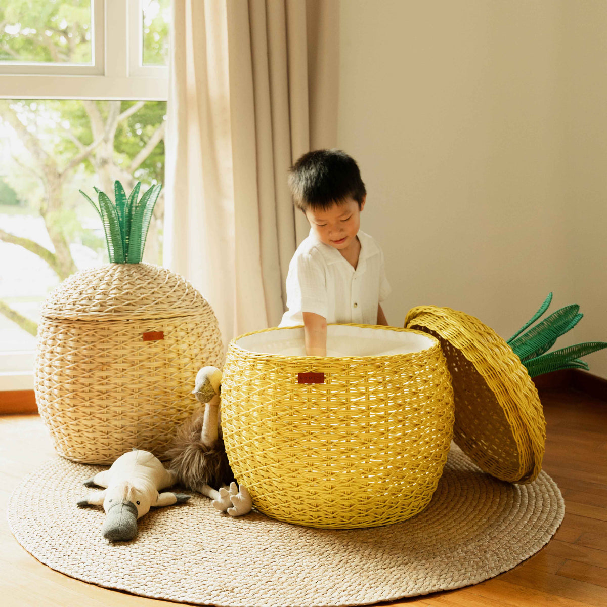 MOMIJI Pineapple Storage Basket Large - Natural