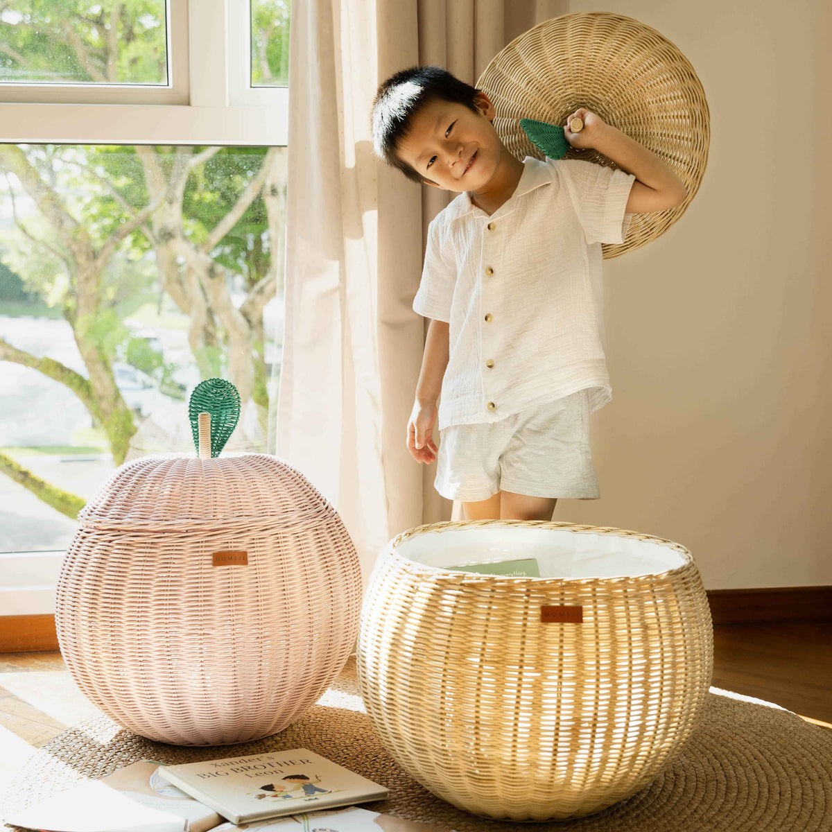 MOMIJI Apple Storage Basket Large - Natural