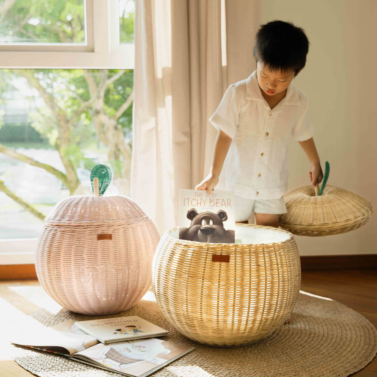 MOMIJI Apple Storage Basket Large - Natural