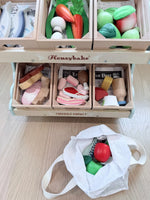 Le Toy Van Wooden Market Stall & Fruit Play Food Crate