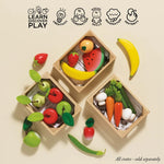 Le Toy Van Wooden Market Crate - Orchard Fruits