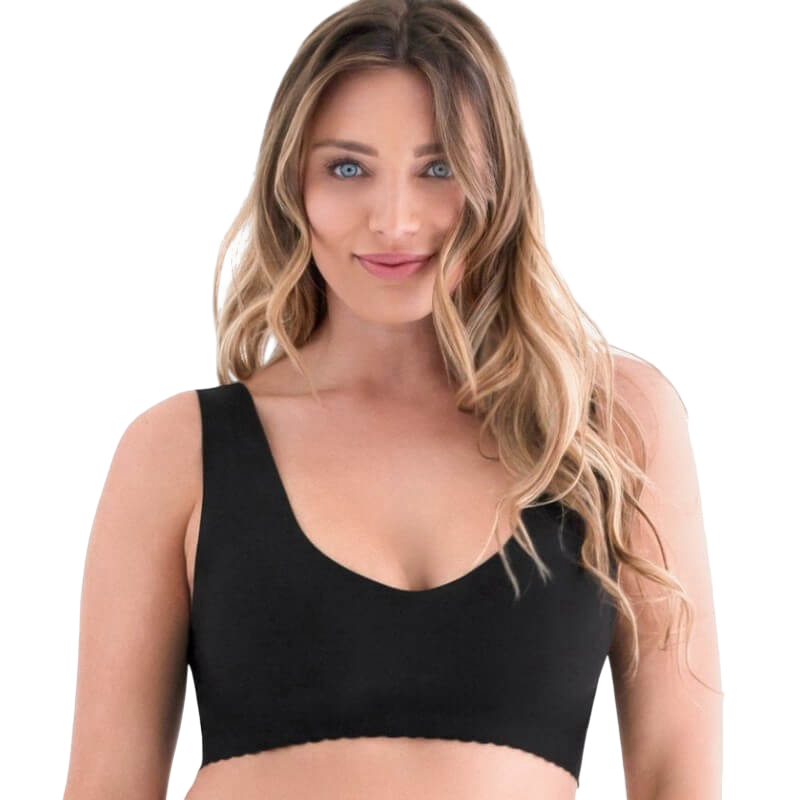 Belly Bandit Anti Bra (V-Neck) with Removable Pads - Black
