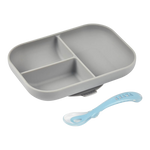 Beaba Divided Silicone Plate and Spoon Set