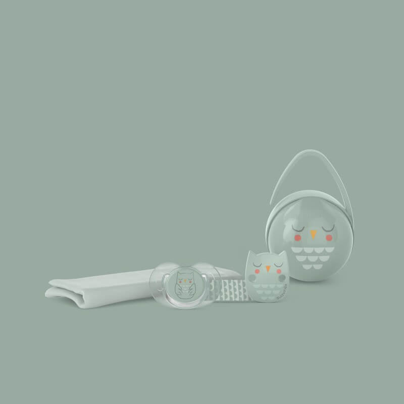 Suavinex Baby 4 piece Gift Set - Bonhomia Owl Green