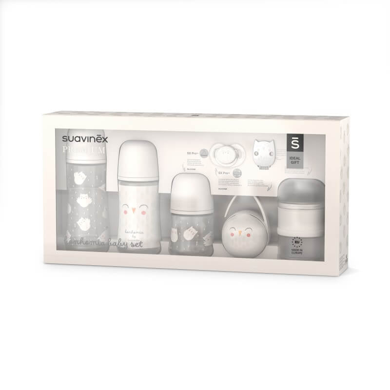 Suavinex Welcome Baby Gift Set 7 Pieces - Bonhomia Owl Beige