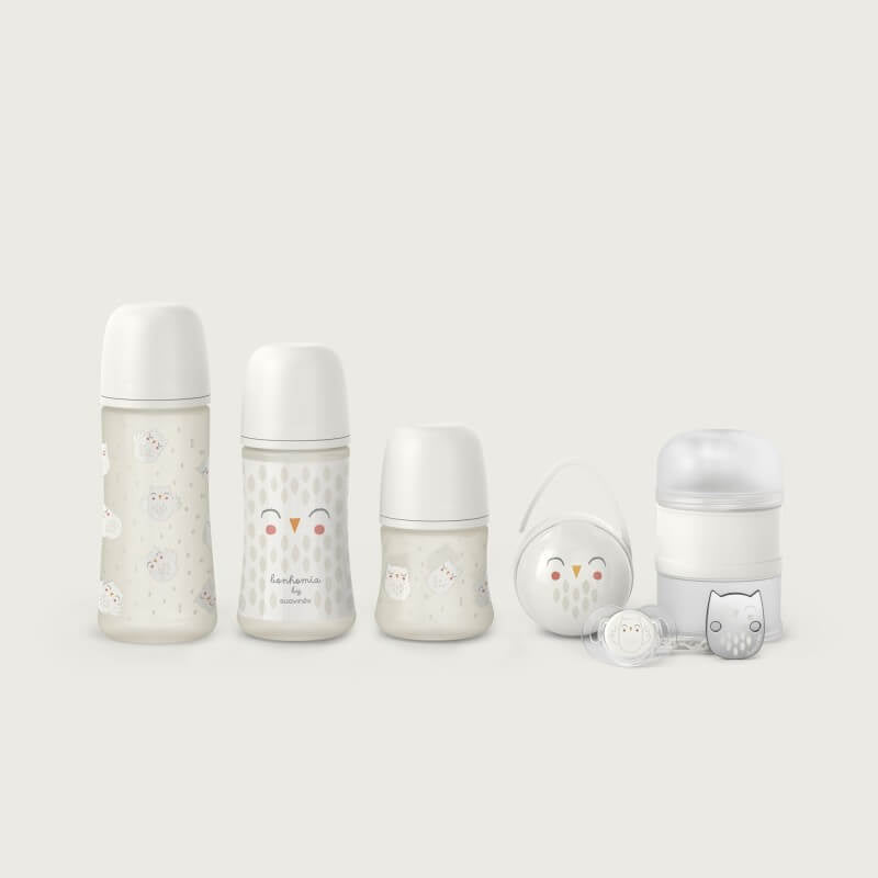 Suavinex Welcome Baby Gift Set 7 Pieces - Bonhomia Owl Beige