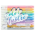 Ooly Color Lustre Metallic Colors Brush Markers - Set of 10