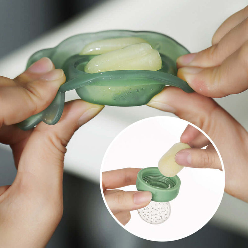 Haakaa Freeze-N-Feed Mini Combo - Pea Green Feeder + Pea Green Tray