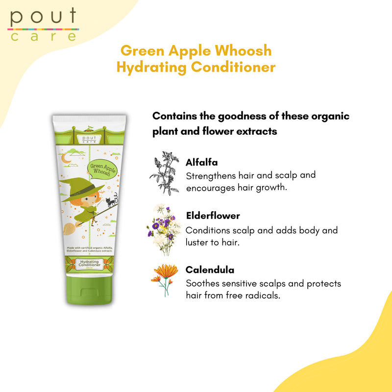 pout Care Green Apple Whoosh Hydrating Conditioner - 250ml (Exp: 06/29)