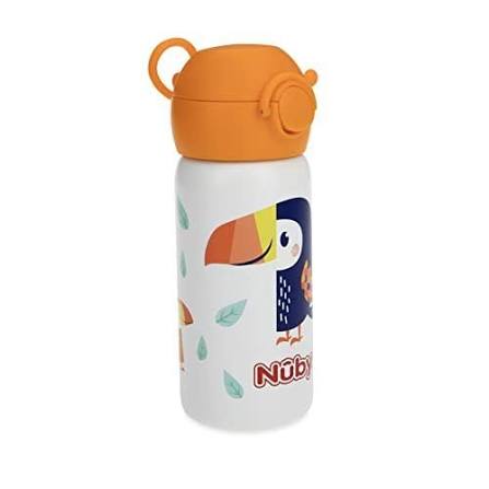 Nuby Stainless Steel Sport Bottle Spout with Push Button Cap 300ml