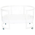 Babyhood Kaylula Sova Cot Clear with Mattress - White