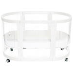 Babyhood Kaylula Sova Cot Clear with Mattress - White