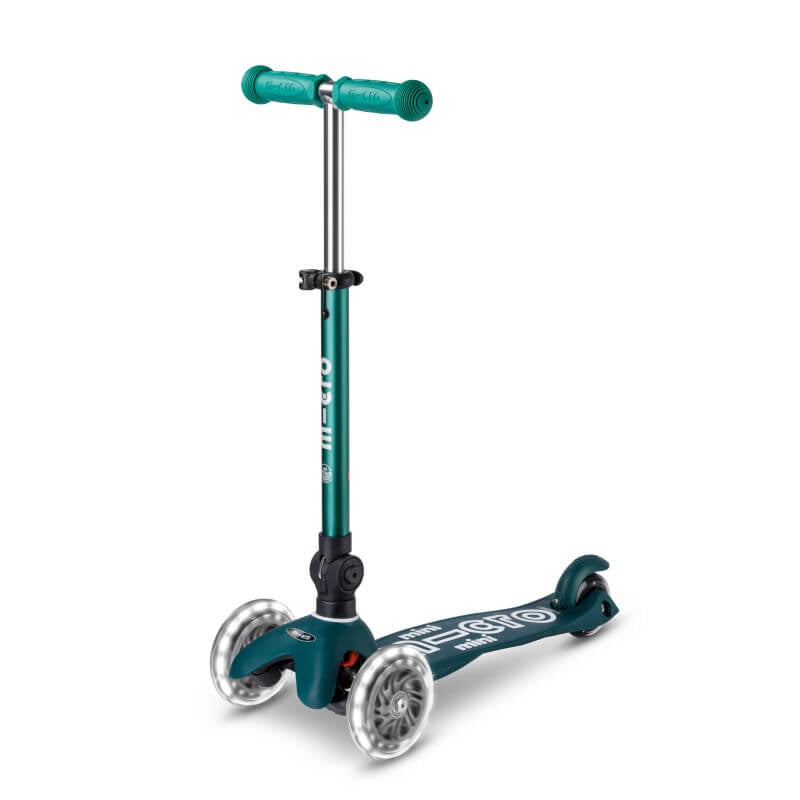 Micro Scooter Mini Deluxe Foldable ECO LED - Green