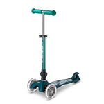 Micro Scooter Mini Deluxe Foldable ECO LED - Green
