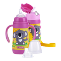 Nuby 3-Stage Stainless Steel Cup Set with 3D Sleeve 300ml