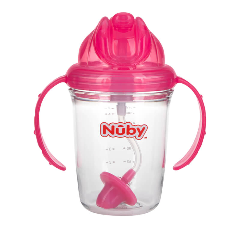 Nuby Tritan No Spill 360 Flip N Sip (with Weighted Straw) 8oz/240ml