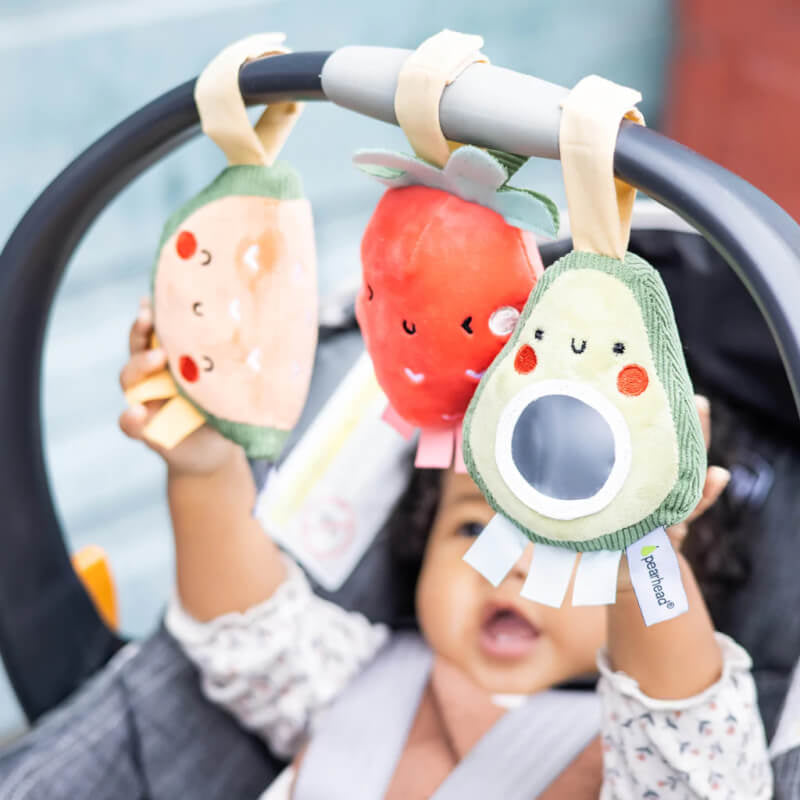 Pearhead Stroller Toy - Fruit - 3-Pack