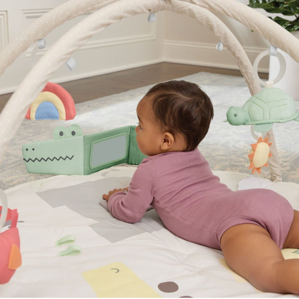 Skip Hop Geometric Wonders Activity Gym (With Crocodile Tummy Time Mirror)