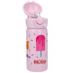Nuby Stainless Steel Sport Bottle Spout with Push Button Cap 300ml