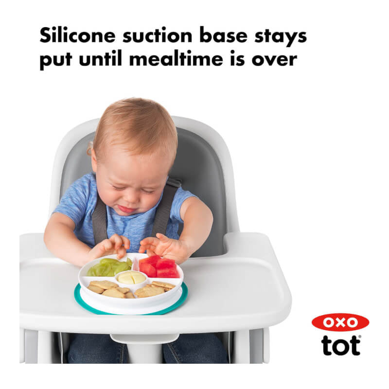 OXO Tot Stick & Stay Suction Divided Plate