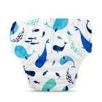 Charlie Banana Reusable Swim Diaper Snaps - The Whale on White